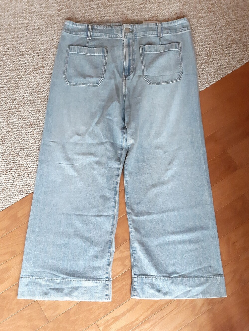 NWT Lauren Conrad Wide Leg Super High Rise Wildflower Crop Jeans size 16